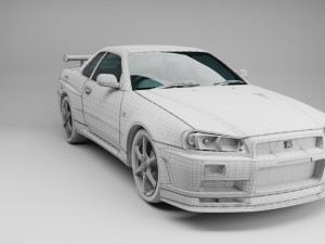 2002 NISSAN SKYLINE GTR R34 V-SPEC II Modello 3D