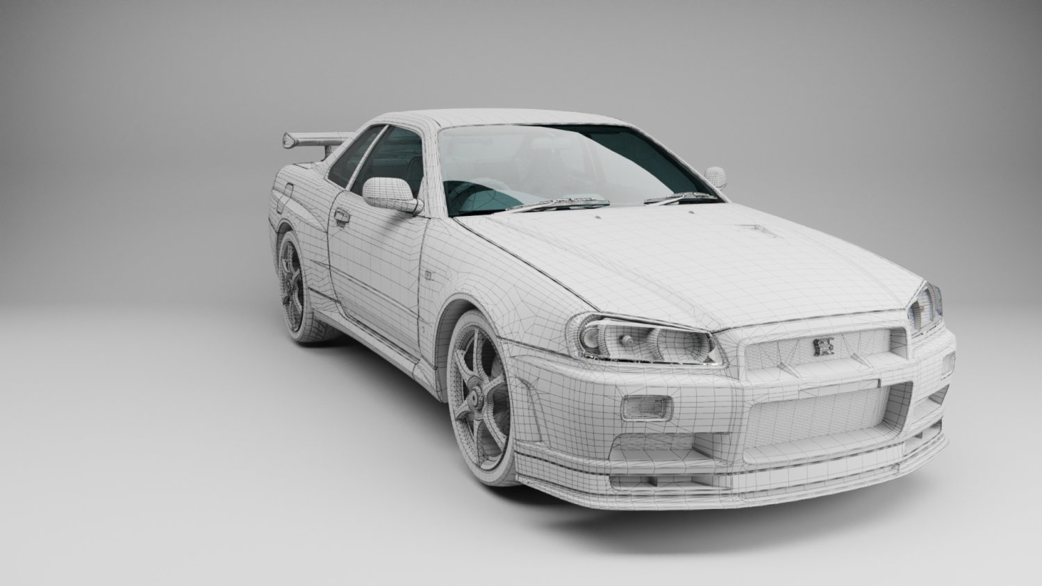 2002 NISSAN SKYLINE GTR R34 V-SPEC II 3D Model in Sport Cars 3DExport