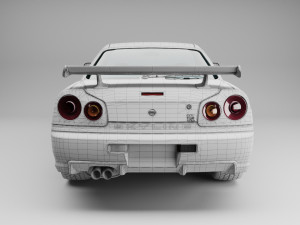 2002 NISSAN SKYLINE GTR R34 V-SPEC II Modello 3D
