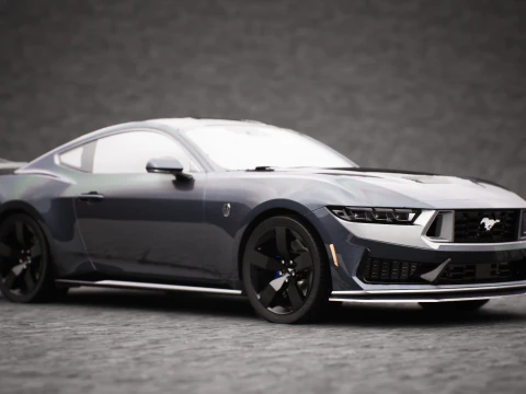 МУСТАНГ ТЕМНАЯ ЛОШАДЬ 2024 ГОДА 3D Модель