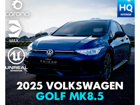 2025 VW GOLF R MK 8 5 3D Model
