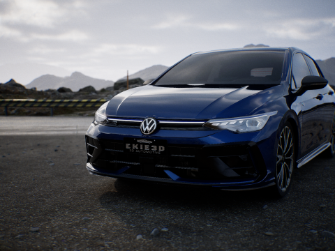 2025 VW GOLF R MK 8 5 3D 模型