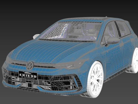 2025 VW GOLF R MK 8 5 3D Model