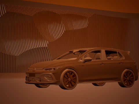 2025 VW GOLF R MK 8 5 3D Model