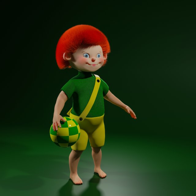 RedhairBoy 3D Модель .c4d .max .obj .3ds .fbx .stl .blend 