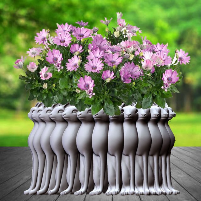 Unik plant pot 3D Принт Модель .c4d .max .obj .3ds .fbx .stl .blend 