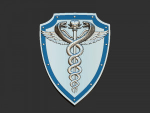 Medical symbol shield 3D Print Model
