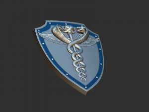 Medical symbol shield 3D Print Model