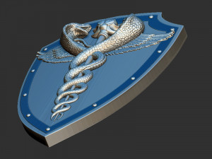Medical symbol shield 3D Print Model