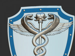 Medical symbol shield 3D Print Model