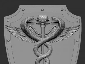 Medical symbol shield 3D Print Model