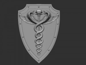 Medical symbol shield 3D Print Model