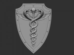 Medical symbol shield 3D Print Model