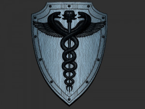 Medical symbol shield 3D Print Model