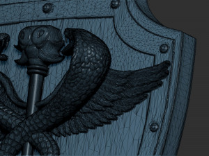 Medical symbol shield 3D Print Model