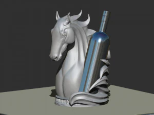 Wine Holding Horse 3D Print Model