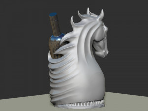 Wine Holding Horse 3D Принт Модель