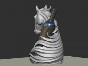 Wine Holding Horse 3D Принт Модель