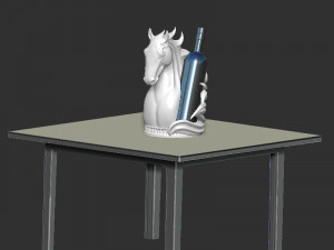 Wine Holding Horse 3D Принт Модель