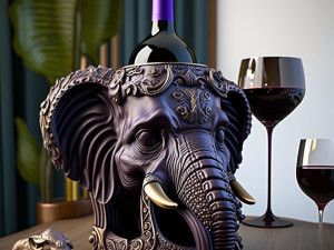Wine Holder Elephant head 3D Принт Модель