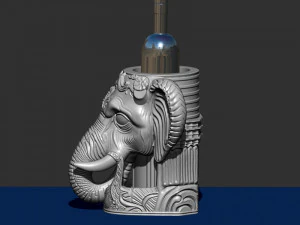 Wine Holder Elephant head 3D Print Model