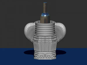 Wine Holder Elephant head 3D Print Model