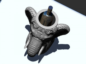 Wine Holder Elephant head Modelo de Impressão 3D