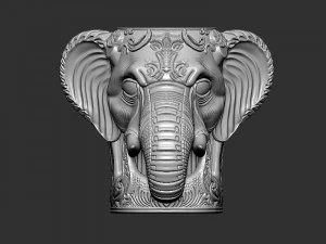 Wine Holder Elephant head 3D Print Model