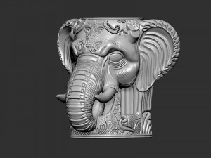 Wine Holder Elephant head Modelo de Impressão 3D