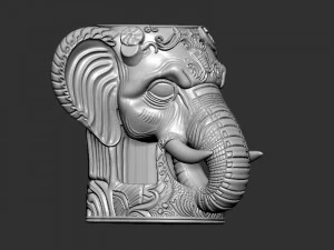 Wine Holder Elephant head 3D Print Model