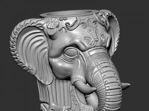 Wine Holder Elephant head 3D Print Model