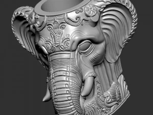 Wine Holder Elephant head 3D Print Model