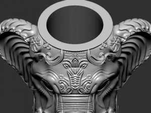 Wine Holder Elephant head 3D Print Model