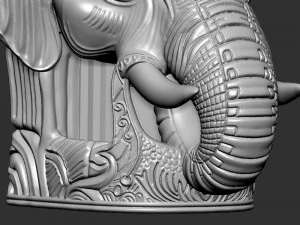 Wine Holder Elephant head 3D Print Model