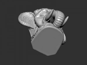 Wine Holder Elephant head 3D Print Model