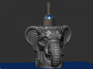 Wine Holder Elephant head Modelo de Impressão 3D