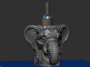 Wine Holder Elephant head 3D Print Model
