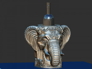 Wine Holder Elephant head Modelo de Impressão 3D