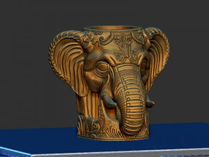 Wine Holder Elephant head 3D Print Model