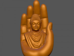 Buddha On Hand 3Dプリントモデル