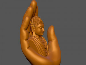 Buddha On Hand 3D Принт Модель