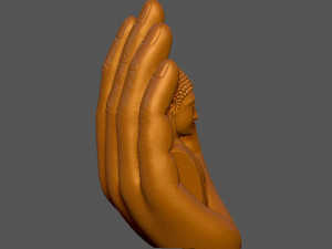 Buddha On Hand 3D Принт Модель