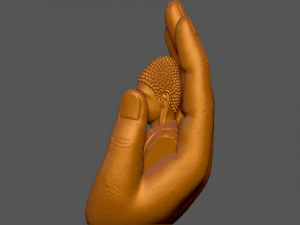 Buddha On Hand 3D Print Model