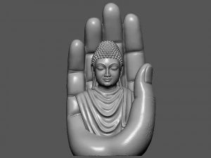 Buddha On Hand 3D Print Model
