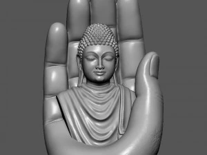 Buddha On Hand 3D Print Model