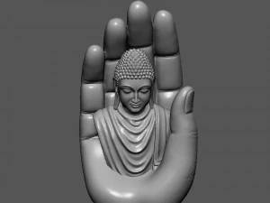 Buddha On Hand 3D Print Model