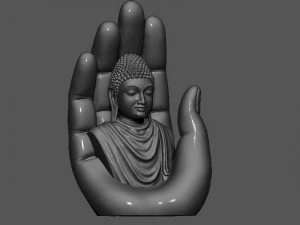 Buddha On Hand 3D Print Model
