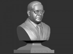 Bhimrao Ambedkar bust Model Cetak 3D