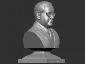Bhimrao Ambedkar bust Model Cetak 3D