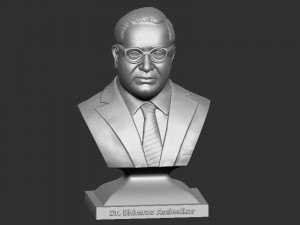 Bhimrao Ambedkar bust Model Cetak 3D